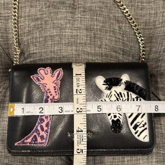 Kate Spade Bag Safari Giraffe and Zebra Black Leather Crossbody Bag RARE - Picture 17 of 17
